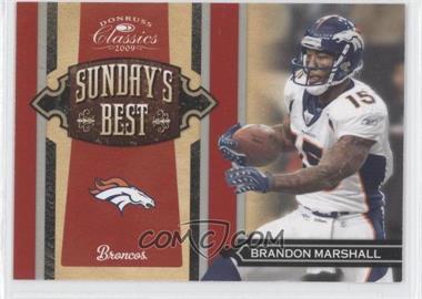 2009 Donruss Classics - Sunday's Best - Silver #8 - Brandon Marshall /250