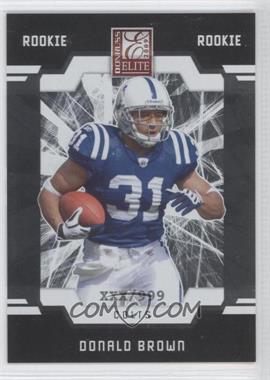 2009 Donruss Elite - [Base] - National Convention #134 - Rookies - Donald Brown /999