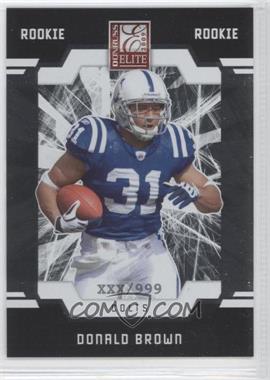 2009 Donruss Elite - [Base] - National Convention #134 - Rookies - Donald Brown /999