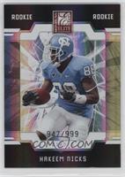 Rookies - Hakeem Nicks #/999