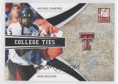 2009 Donruss Elite - College Ties - Black #18 - Michael Crabtree /199