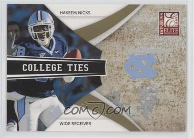 2009 Donruss Elite - College Ties - Gold #8 - Hakeem Nicks /399