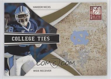 2009 Donruss Elite - College Ties - Gold #8 - Hakeem Nicks /399