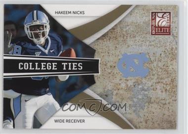 2009 Donruss Elite - College Ties - Gold #8 - Hakeem Nicks /399