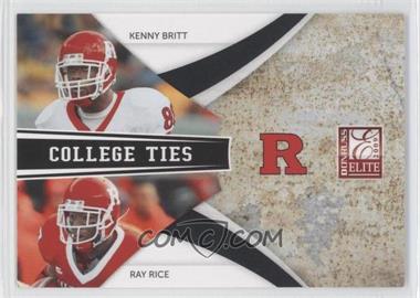 2009 Donruss Elite - College Ties Combos - Black #25 - Kenny Britt, Ray Rice /199