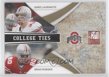 2009 Donruss Elite - College Ties Combos - Gold #10 - Brian Robiskie, James Laurinaitis /399