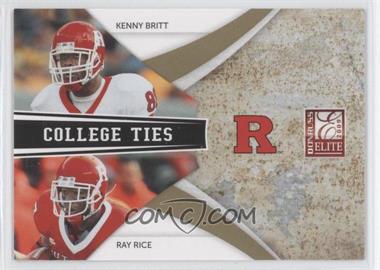 2009 Donruss Elite - College Ties Combos - Gold #25 - Kenny Britt, Ray Rice /399