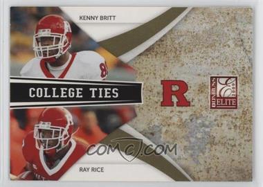 2009 Donruss Elite - College Ties Combos - Gold #25 - Kenny Britt, Ray Rice /399