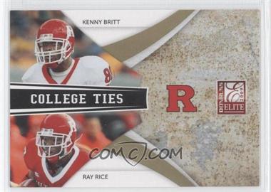 2009 Donruss Elite - College Ties Combos - Gold #25 - Kenny Britt, Ray Rice /399