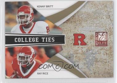 2009 Donruss Elite - College Ties Combos - Gold #25 - Kenny Britt, Ray Rice /399