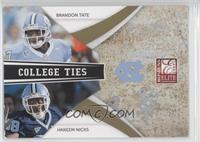 Brandon Tate, Hakeem Nicks #/399