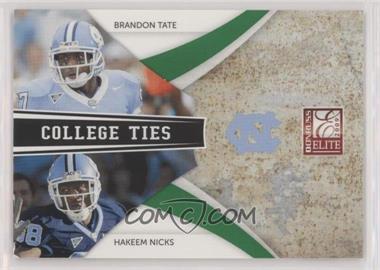 2009 Donruss Elite - College Ties Combos - Green #8 - Brandon Tate, Hakeem Nicks /899