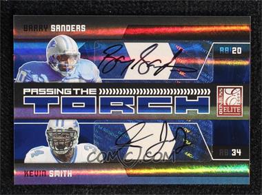 2009 Donruss Elite - Passing the Torch - Autographs #2 - Barry Sanders, Kevin Smith /25
