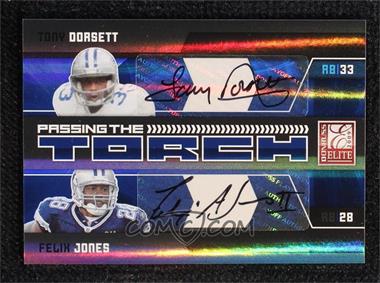 2009 Donruss Elite - Passing the Torch - Autographs #5 - Felix Jones, Tony Dorsett /25