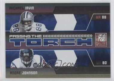 2009 Donruss Elite - Passing the Torch - Blue #9 - Michael Irvin, Andre Johnson /199