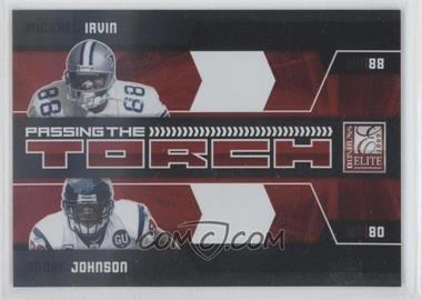 2009 Donruss Elite - Passing the Torch - Red #9 - Michael Irvin, Andre Johnson /999