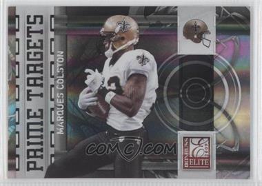 2009 Donruss Elite - Prime Targets - Black #12 - Marques Colston /399