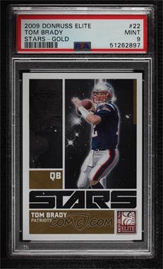 2009 Donruss Elite - Stars - Gold #22 - Tom Brady /899 [PSA 9 MINT]