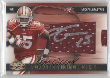 2009 Donruss Gridiron Gear - [Base] #206 - Rookie Gridiron Gems - Michael Crabtree /100