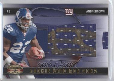 2009 Donruss Gridiron Gear - [Base] #231 - Rookie Gridiron Gems - Andre Brown /100