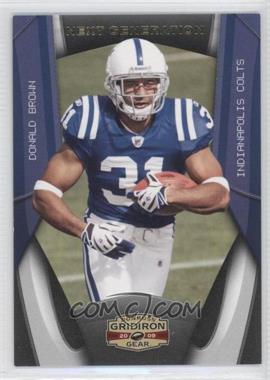 2009 Donruss Gridiron Gear - Next Generation - Gold #5 - Donald Brown /100