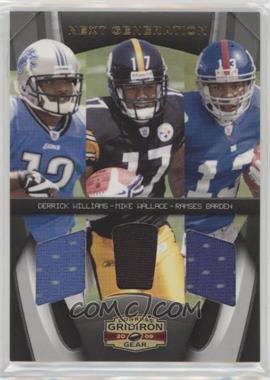 2009 Donruss Gridiron Gear - Next Generation Trios Jerseys #9 - Mike Wallace, Derrick Williams, Ramses Barden /250