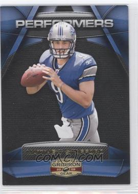 2009 Donruss Gridiron Gear - Performers - Gold #2 - Matthew Stafford /100