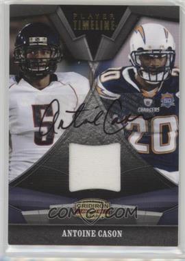 2009 Donruss Gridiron Gear - Player Timeline - Jerseys Signatures #3 - Antoine Cason /50