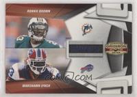 Ronnie Brown, Marshawn Lynch [EX to NM] #/25