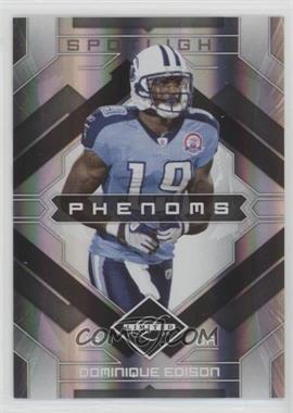 2009 Donruss Limited - [Base] - Silver Spotlight #172 - Phenoms - Dominique Edison /10