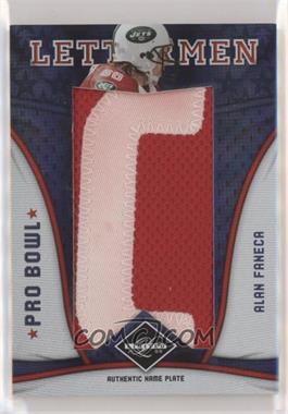 2009 Donruss Limited - Pro Bowl Lettermen #24 - Alan Faneca /6 [EX to NM]