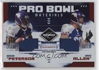 Adrian Peterson, Jared Allen [EX to NM] #/100