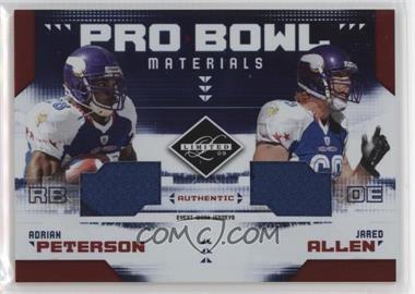 2009 Donruss Limited - Pro Bowl Materials Duos #11 - Adrian Peterson, Jared Allen /100 [EX to NM]