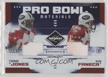 2009 Donruss Limited - Pro Bowl Materials Duos #12 - Thomas Jones, Alan Faneca /100