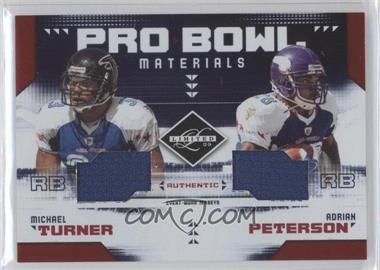 2009 Donruss Limited - Pro Bowl Materials Duos #3 - Michael Turner, Adrian Peterson /100
