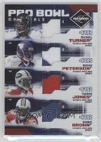 Michael Turner, Adrian Peterson, Thomas Jones, Ronnie Brown #/100