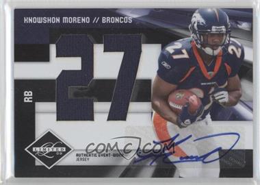 2009 Donruss Limited - Rookie Jumbo Jerseys - Jersey Number Signatures #1 - Knowshon Moreno /10