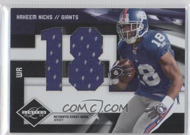 2009 Donruss Limited - Rookie Jumbo Jerseys - Jersey Number #21 - Hakeem Nicks /50