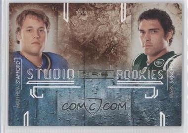 2009 Donruss Rookies & Stars - Studio Rookies Combos - Gold #10 - Matthew Stafford, Mark Sanchez /500