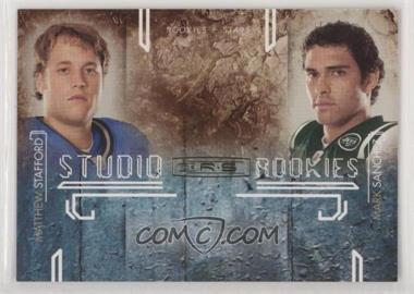 2009 Donruss Rookies & Stars - Studio Rookies Combos - Gold #10 - Matthew Stafford, Mark Sanchez /500