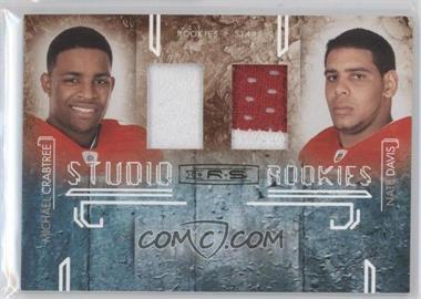 2009 Donruss Rookies & Stars - Studio Rookies Combos - Materials Prime #3 - Michael Crabtree, Nate Davis /50