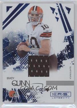 2009 Donruss Rookies & Stars Longevity - [Base] - Sapphire Materials #23 - Brady Quinn /100