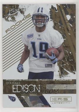 2009 Donruss Rookies & Stars Longevity - [Base] #147 - Rookie - Dominique Edison /999