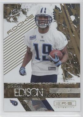 2009 Donruss Rookies & Stars Longevity - [Base] #147 - Rookie - Dominique Edison /999