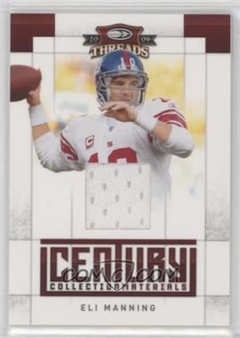 2009 Donruss Threads - Century Collection Materials #8 - Eli Manning /100