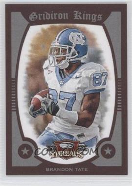 2009 Donruss Threads - College Gridiron Kings - Red Framed #7 - Brandon Tate /100