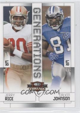 2009 Donruss Threads - Generations #6 - Jerry Rice, Calvin Johnson