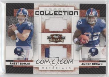 2009 Donruss Threads - Rookie Collection Combo Materials - Prime #6 - Rhett Bomar, Andre Brown /25