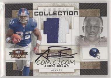 2009 Donruss Threads - Rookie Collection Materials - Prime Signatures #1 - Andre Brown /25
