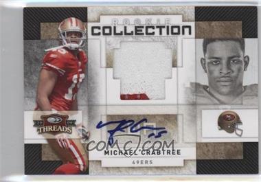 2009 Donruss Threads - Rookie Collection Materials - Prime Signatures #29 - Michael Crabtree /25